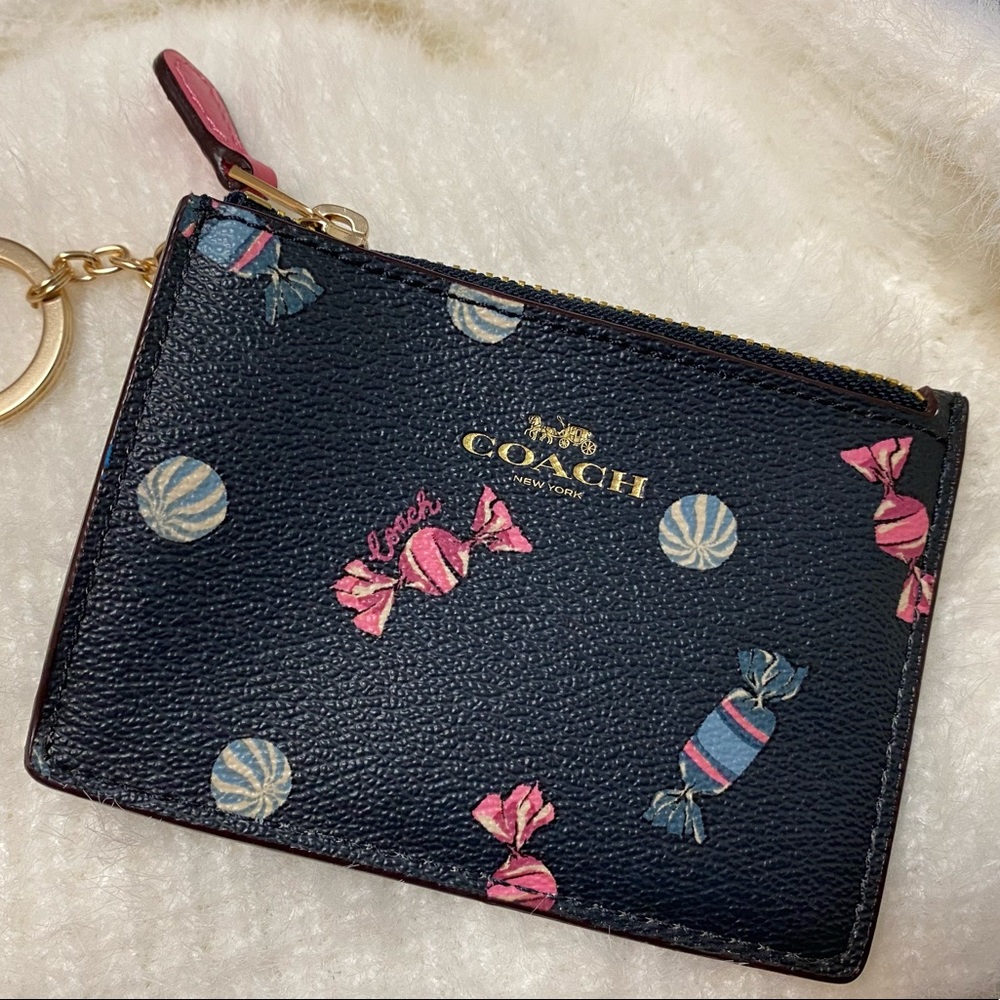 **COACH** CANDY-THEME CARD CASE (NAVY) [SOLD]